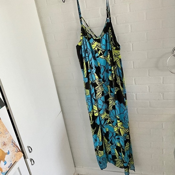 Maxi dress Fairy Floral print Chiffon Dark Romantic Fluid Flowy 3X - Picture 11 of 13